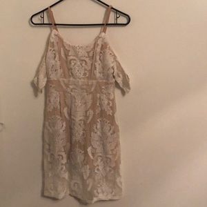 FOR LOVE AND LEMONS white lace mini dress